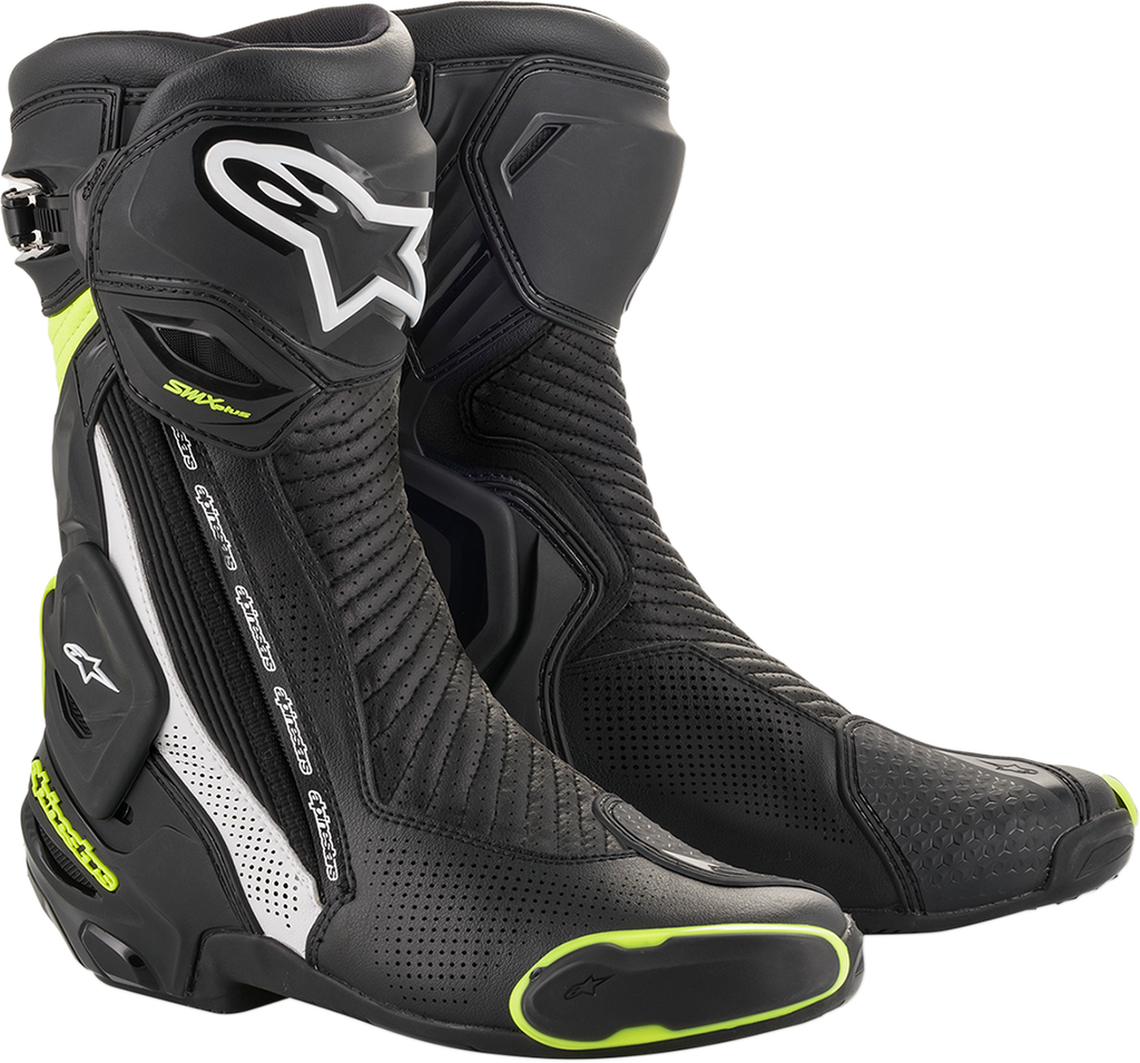 ALPINESTARS SMX Plus Vented Boots - Black/White/Yellow - US 12 / EU 47 2221119-125-47