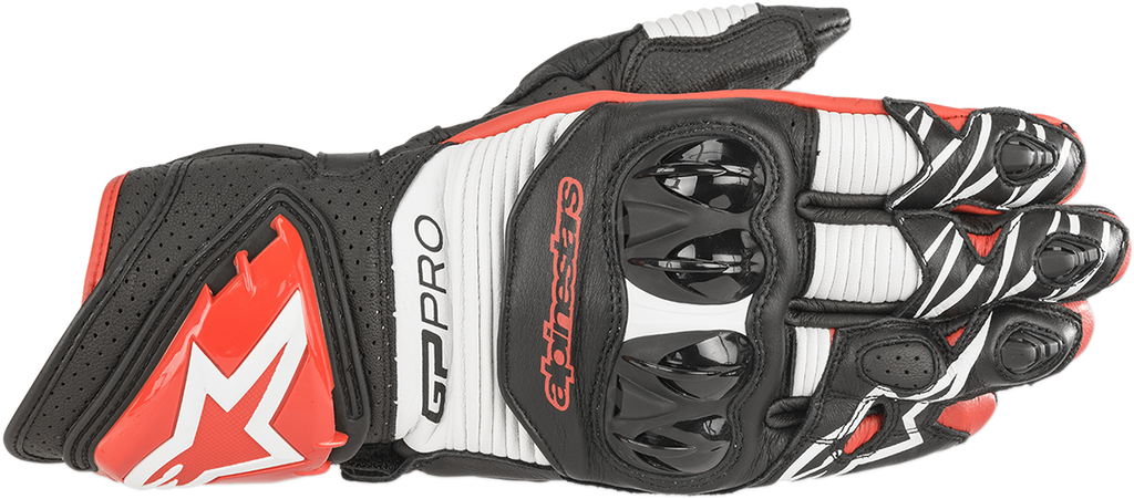 ALPINESTARS GP Pro R3 Gloves - Black/White/Bright Red - 2XL 3556719-1304XXL