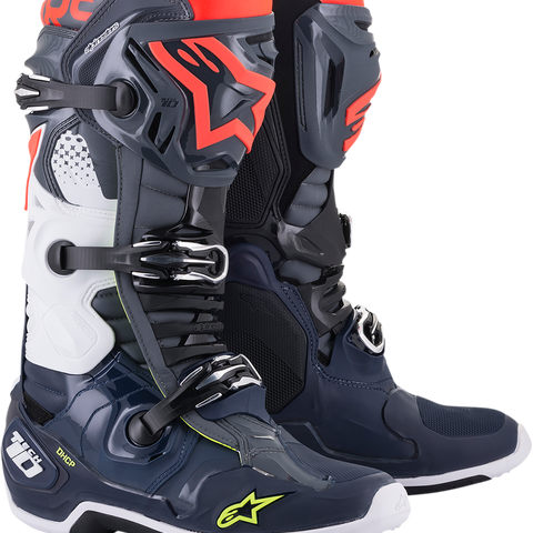 ALPINESTARS Tech 10 Boots - Dark Gray/Dark Blue/Red - US 12 2010020-9079-12
