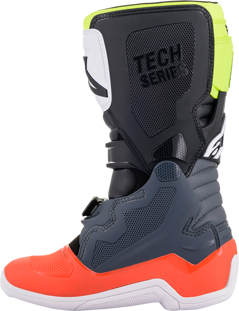 ALPINESTARS Youth Tech 7S Boots - Black/Gray/Red/White/Yellow - US 7 2015017-9058-7
