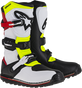 ALPINESTARS Tech-T Boots - White/Red/Yellow Fluorescent/Black - US 7 2004017-2351-7