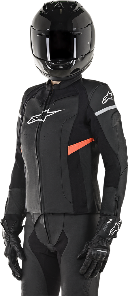 ALPINESTARS Stella Kira Leather Jacket - Black/Red - US 6 / EU 42 3112019-1030-42