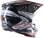 S M5 Action 2 Helmet Blk/Wht/Brt Rd Glossy Md