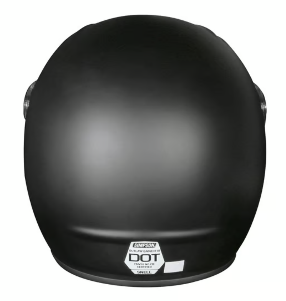 SIMPSON MOTORCYCLE OUTLAW BANDIT 3 HELMET - Flat Black