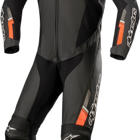 ALPINESTARS GP Force Chaser 1-Piece Leather Suit - Black/Red Fluorescent - US 44 / EU 54 3150321-1030-54