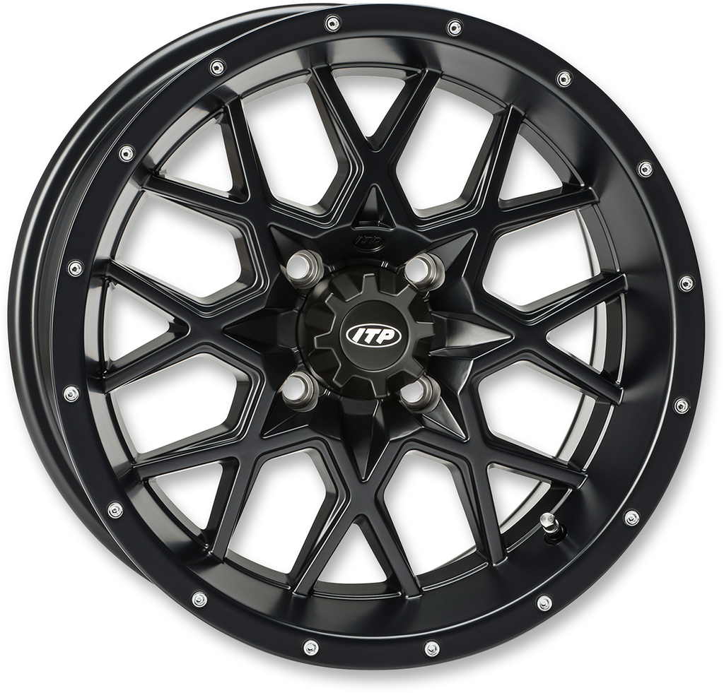 ITP Wheel - Hurricane - Front/Rear - Black Machined - 20x6.5 - 4/137 - 4+2.5 (+10 mm) 2022517546B