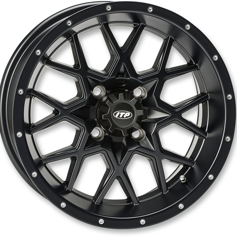 ITP Wheel - Hurricane - Front/Rear - Black Machined - 20x6.5 - 4/137 - 4+2.5 (+10 mm) 2022517546B