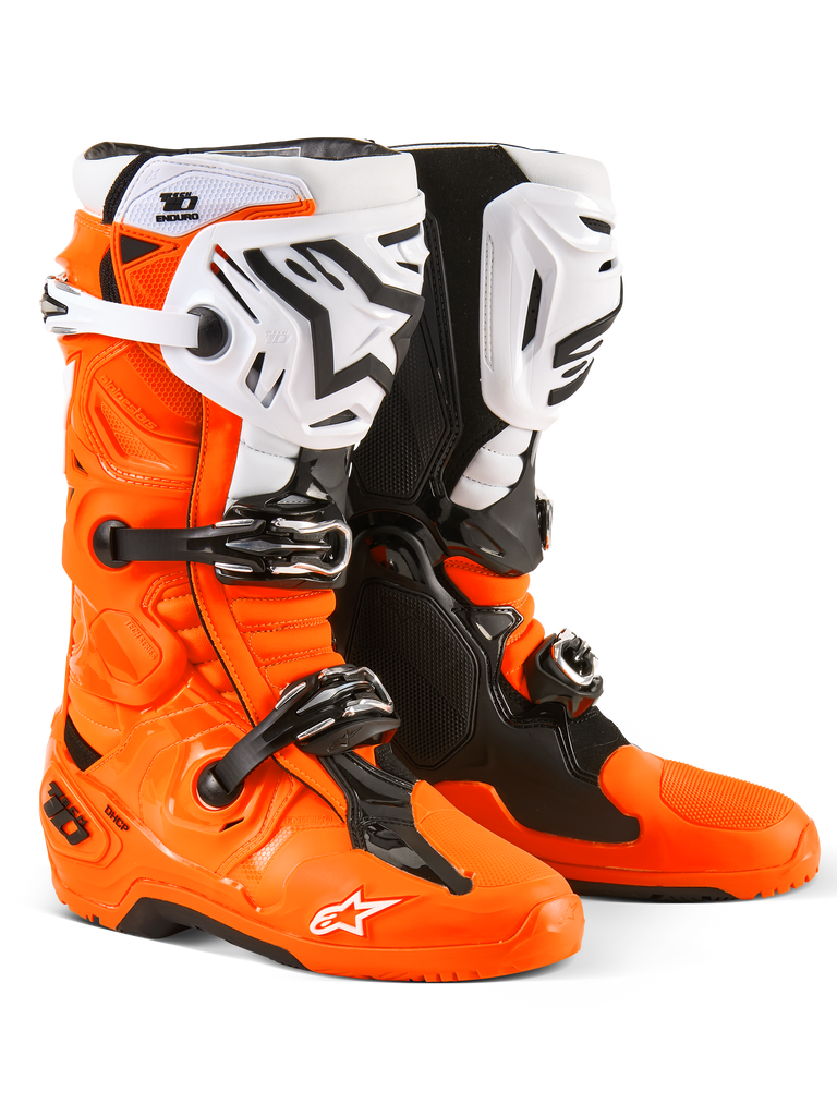 Tech 10 Enduro Boots Orange Fluo/Black/White 8