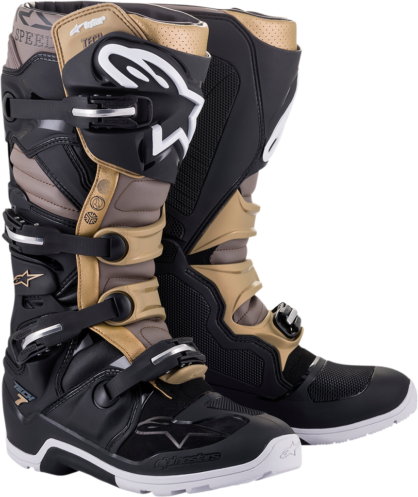 ALPINESTARS Tech 7 Enduro Drystar? Boots - Black/Gray/Gold - US 7 2012620-1959-7