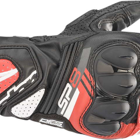 ALPINESTARS SP-8 V3 Gloves - Black/White/Bright Red - 3XL 3558321-1304-3X