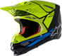 ALPINESTARS Supertech M8 Helmet - Factory - Black/Yellow/Blue - Large 8302922-1578-LG