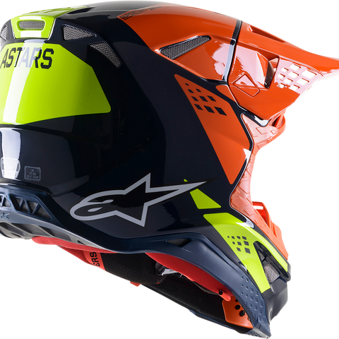 ALPINESTARS Supertech M8 Helmet - Factory - Blue/Orange/Yellow - Large 8302922-7445-LG