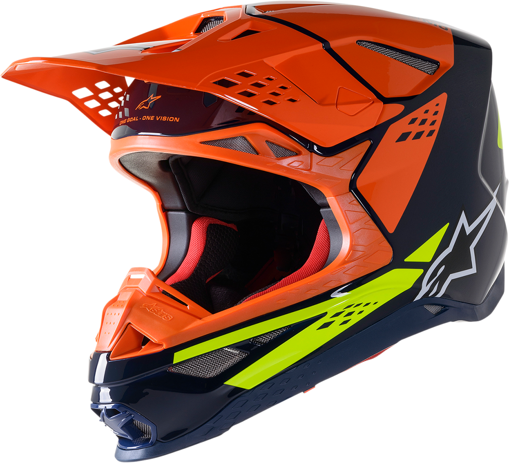 ALPINESTARS Supertech M8 Helmet - Factory - Blue/Orange/Yellow - 2XL 8302922-7445-2X