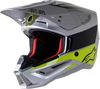 ALPINESTARS SM5 Helmet - Bond - Silver/Yellow/Green - Medium 8303522-1956-MD