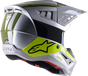 ALPINESTARS SM5 Helmet - Bond - Silver/Yellow/Green - Large 8303522-1956-LG