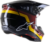 ALPINESTARS SM5 Helmet - Venture - Black/Bordeaux/Yellow/Glossy - Medium 8305122-1358-MD