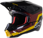 ALPINESTARS SM5 Helmet - Venture - Black/Bordeaux/Yellow/Glossy - Medium 8305122-1358-MD