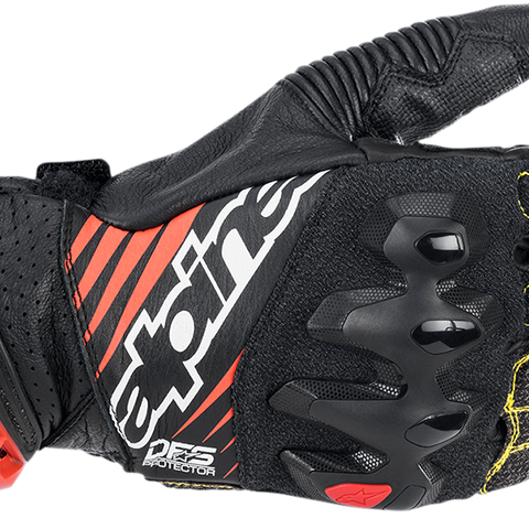 ALPINESTARS GP Tech v2 Gloves - Black/White/Fluo Red - 3XL 3556622-1231-3X