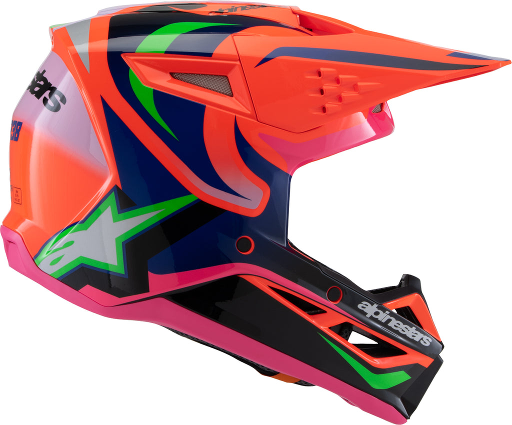 Sm3 Youth Deegan Helmet Orng Flo/Prpl/Pnk Fluo Ys