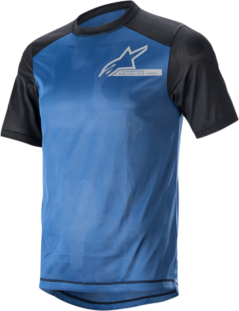 ALPINESTARS Alps 4.0 V2 Short-Sleeve Jersey - Blue/Black/Light Gray - Large 1765922-7318-LG