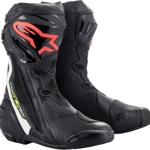 ALPINESTARS Supertech R Boots - Black/Red - US 10.5 / EU 45 2220021-1236-45
