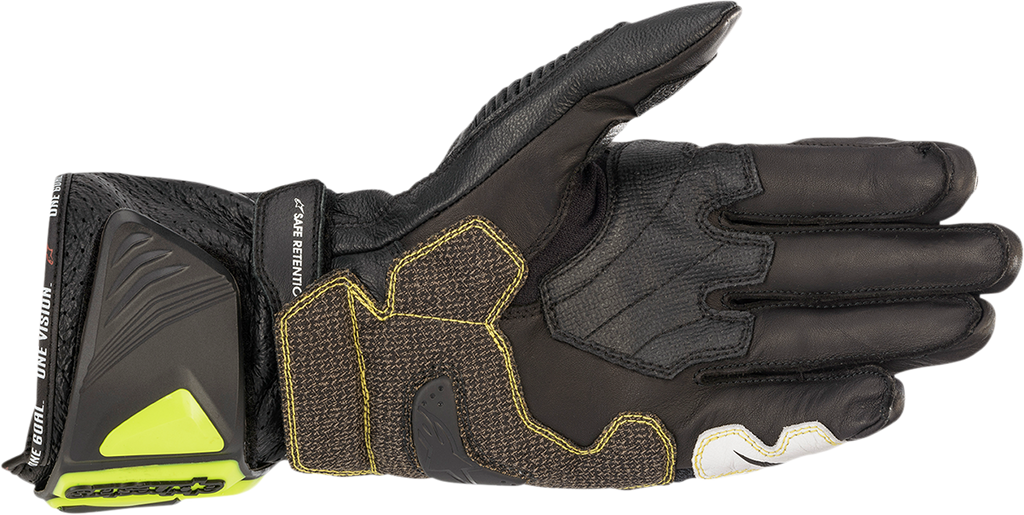 ALPINESTARS GP Tech V2 S Gloves - Black/Fluo Yellow/White/Fluo Red - 3XL 3556422-1503-3X