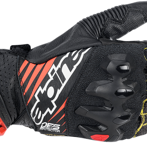 ALPINESTARS GP Tech V2 S Gloves - Black/White/Fluo Red - 3XL 3556422-1231-3X
