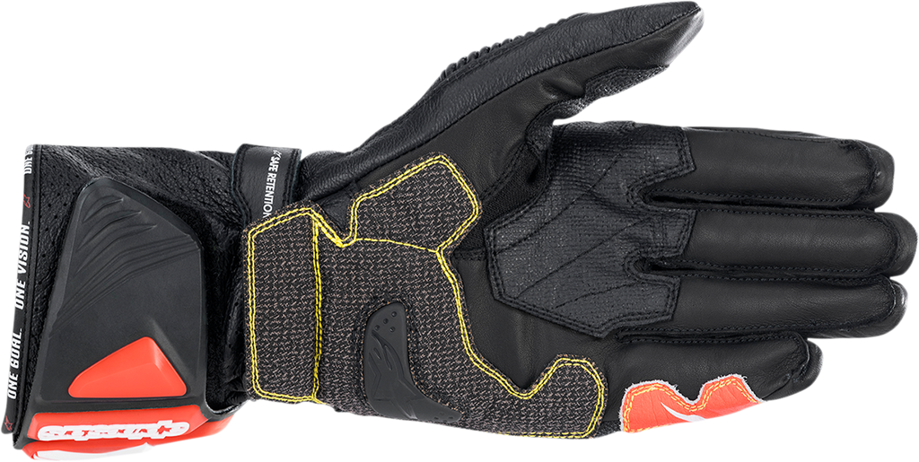 ALPINESTARS GP Tech V2 S Gloves - Black/White/Fluo Red - 3XL 3556422-1231-3X