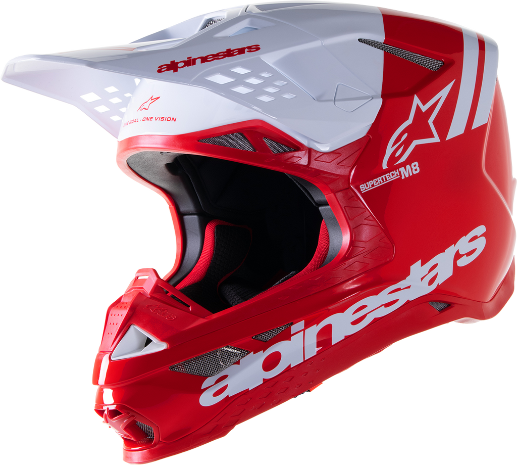 ALPINESTARS Supertech M8 Helmet - Radium 2 - MIPS? - Gloss Red/White - Medium 8301523-3012-MD
