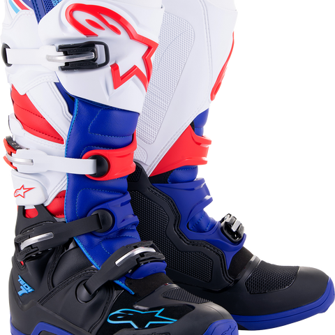 ALPINESTARS Tech 7 Boots - Black/Blue/Red/White - US 7 2012014-1732-7