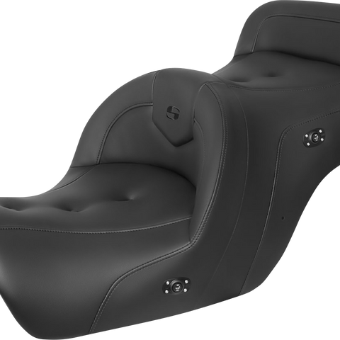 SADDLEMEN RoadSofa* Seat - without Backrest - Pillow Top - Black - Heated - GL1500 '88-'00 H88-07-181HCT