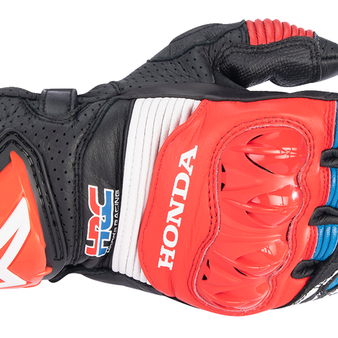 ALPINESTARS Honda GP Pro R3 Gloves - Black/Bright Red/Blue - Small 3556223-1317-S