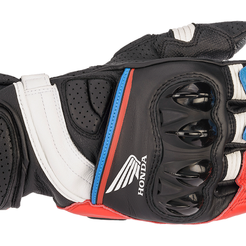 ALPINESTARS Honda GP Plus R v2 Gloves - Black/Bright Red/Blue - XL 3556321-1317-XL