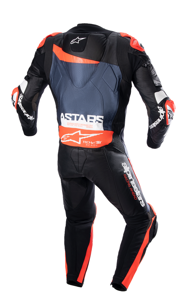 ALPINESTARS GP Plus v4 Leather Suit - Black/Red Fluo/Blue - US 42 / EU 52 3150523135752