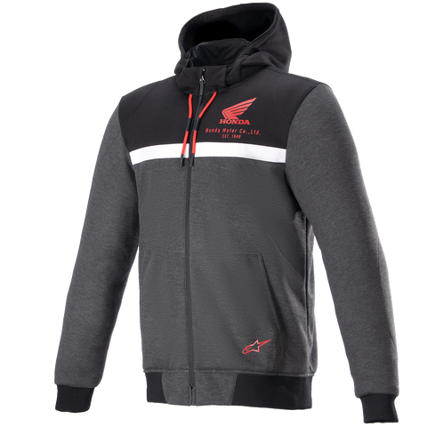 ALPINESTARS Honda Chrome Street Hoodie - Black/Gray/Red - Small 4201323-1908-S