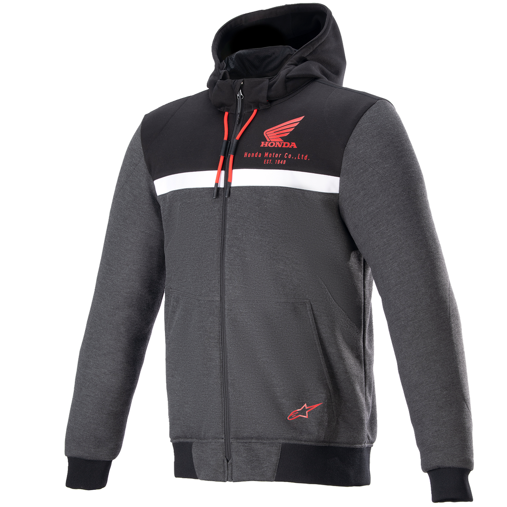 ALPINESTARS Honda Chrome Street Hoodie - Black/Gray/Red - Large 4201323-1908-L