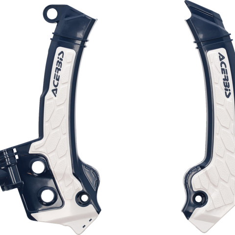 ACERBIS X-Grip Frame Guards - Blue/White - Husqvarna 2979601006