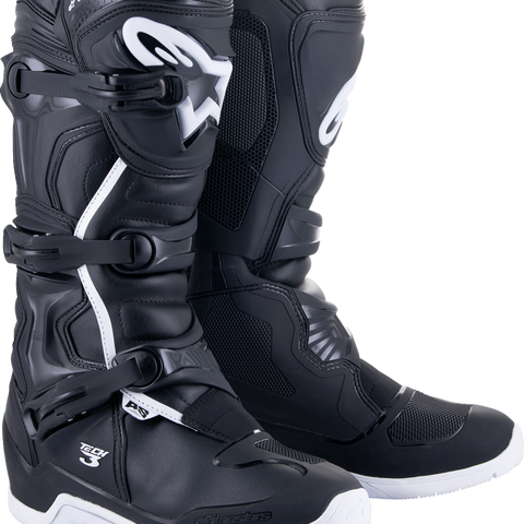 ALPINESTARS Tech 3 Enduro Waterproof Boots - Black/White - US 10/EU 44.5 2013324-12-10