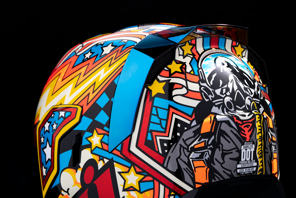 ICON Airflite Flyboy Blue Helmet Medium 0101-16012