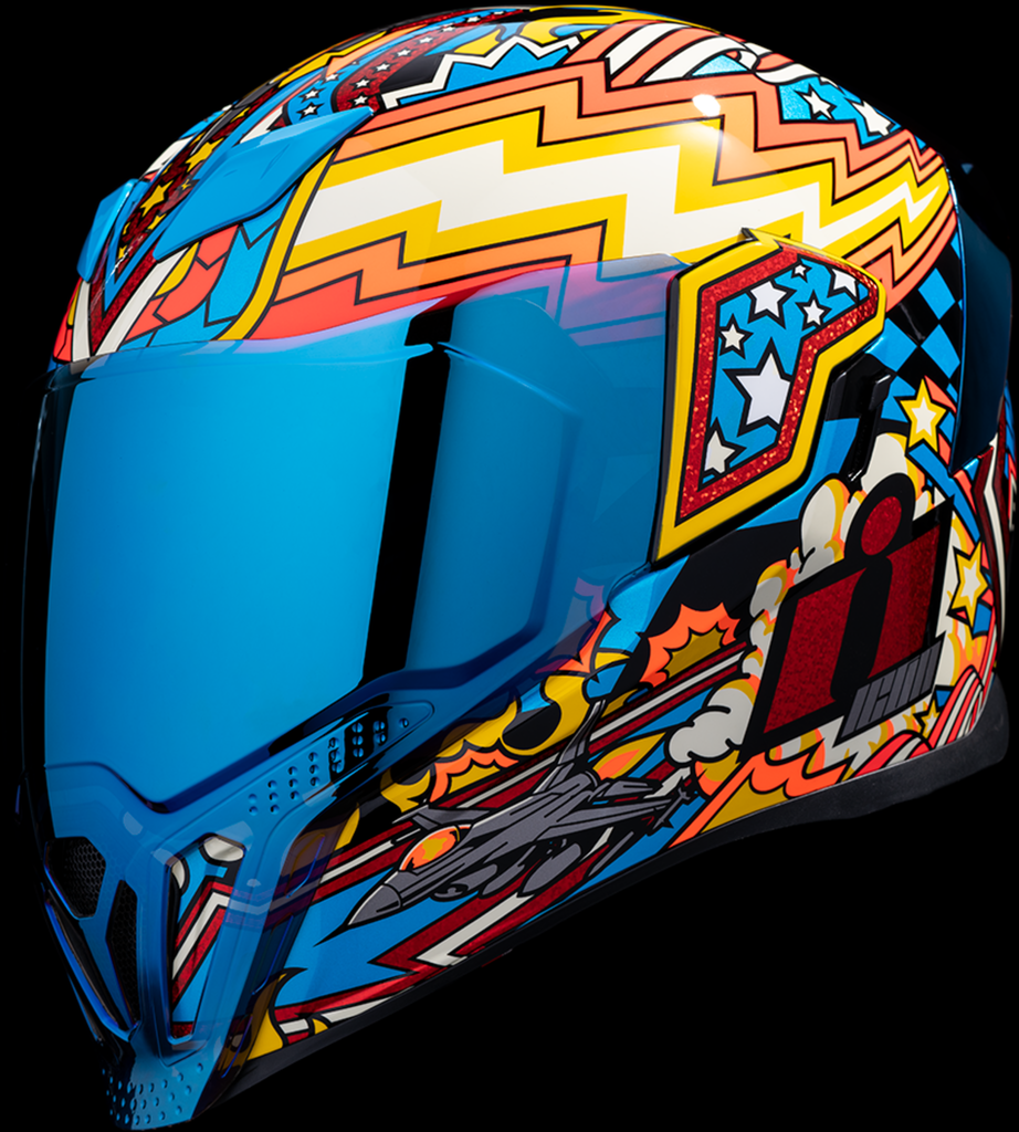ICON Airflite™ Flyboy Blue Helmet, XS – 0101-16010