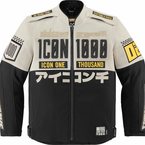 ICON Slabtown Memento* Jacket - White/Black/Yellow - 2XL 2820-6208