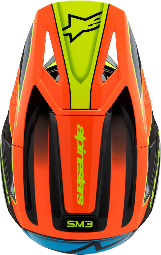 Sm3 Youth Fray Helmet Blk/Orng/Ylw Fluo Ys