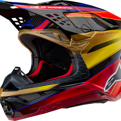 ALPINESTARS Supertech M10 Helmet - Era - MIPS? - Gloss Gold/Yellow/Rio Red - Small 8301223-5938-S