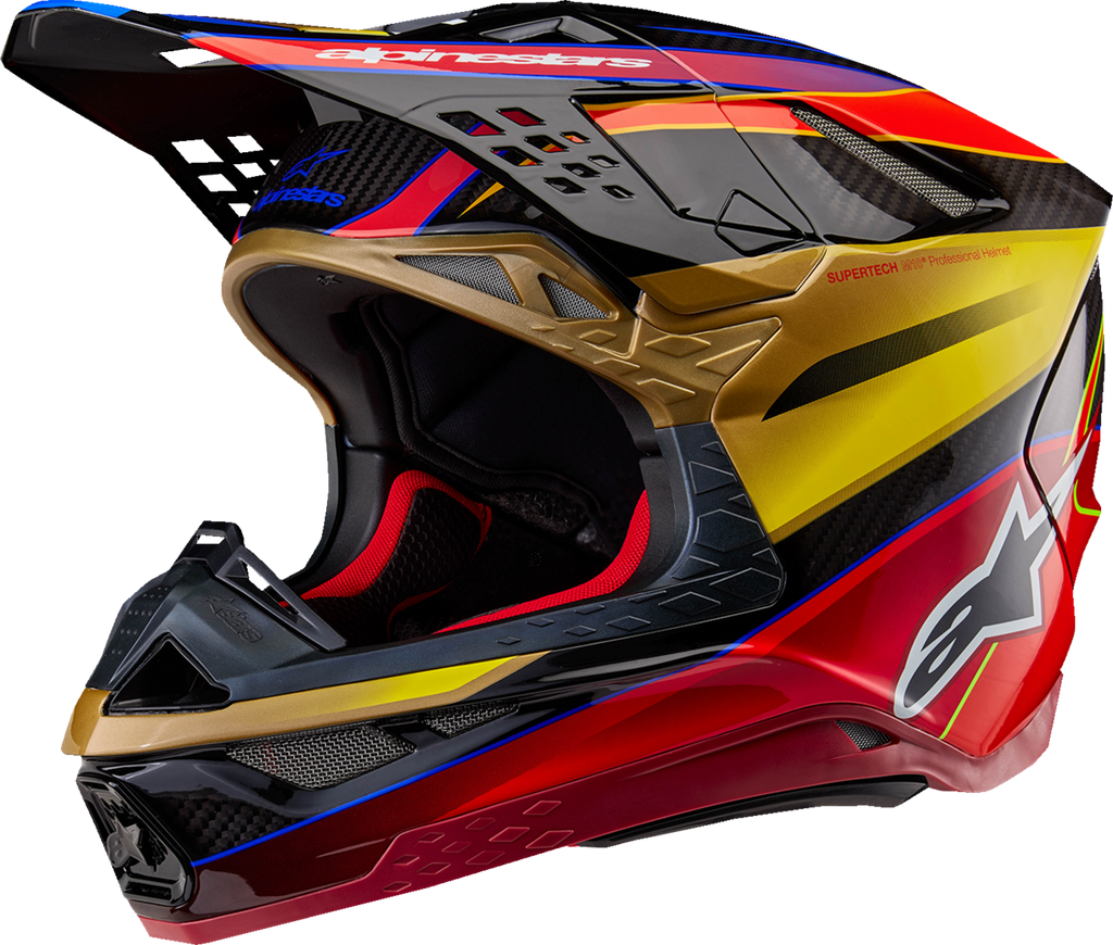 ALPINESTARS Supertech M10 Helmet - Era - MIPS? - Gloss Gold/Yellow/Rio Red - XL 8301223-5938-XL