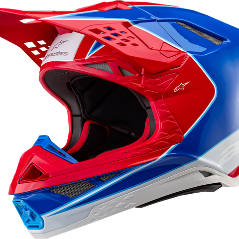 ALPINESTARS Supertech M10 Helmet - Aeon - MIPS? - Gloss Bright Red/Blue - 2L 8301923-3017-2X