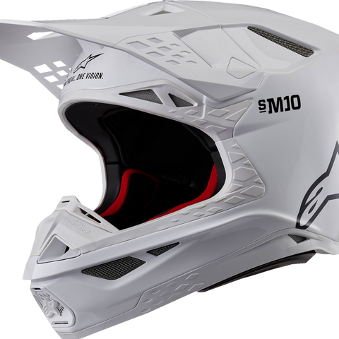 ALPINESTARS Supertech M10 Helmet - Solid - MIPS? - Gloss White - Large 8300323-2180-L