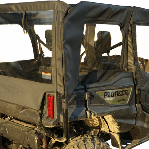 SEIZMIK Soft Doors - Middle/Rear Windows - Black - Honda Pioneer 1000 51-20983