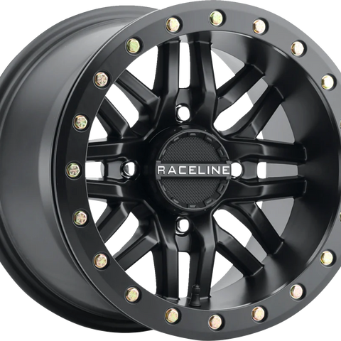 RACELINE WHEELS Wheel - Ryno - Beadlock - Rear - Black/with Black Ring - 15x10 - 4/137 - 5+5 A91B-51037-55