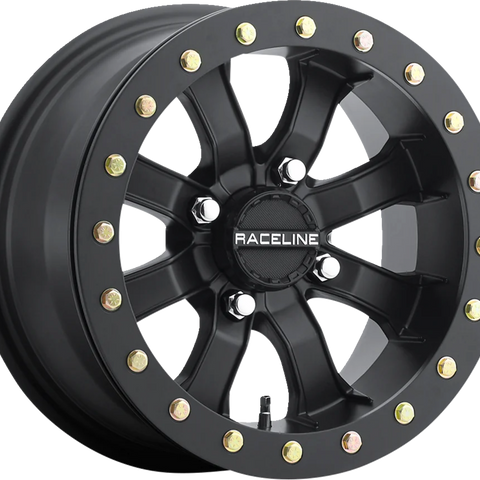 RACELINE WHEELS Wheel - Black Mamba - Beadlock - Front - Black - 14x8 - 4/156 - 4+4 A71B-48056-44