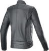 ALPINESTARS Stella Dyno Leather Jacket - Black Tar Gray/Dark Gray - Medium 3113924-1296-M